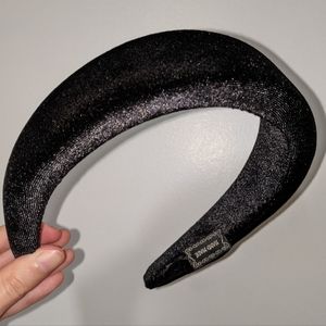 5/$25 Black velour padded headband